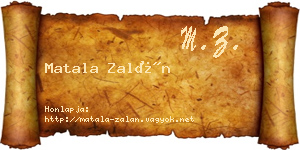 Matala Zalán névjegykártya